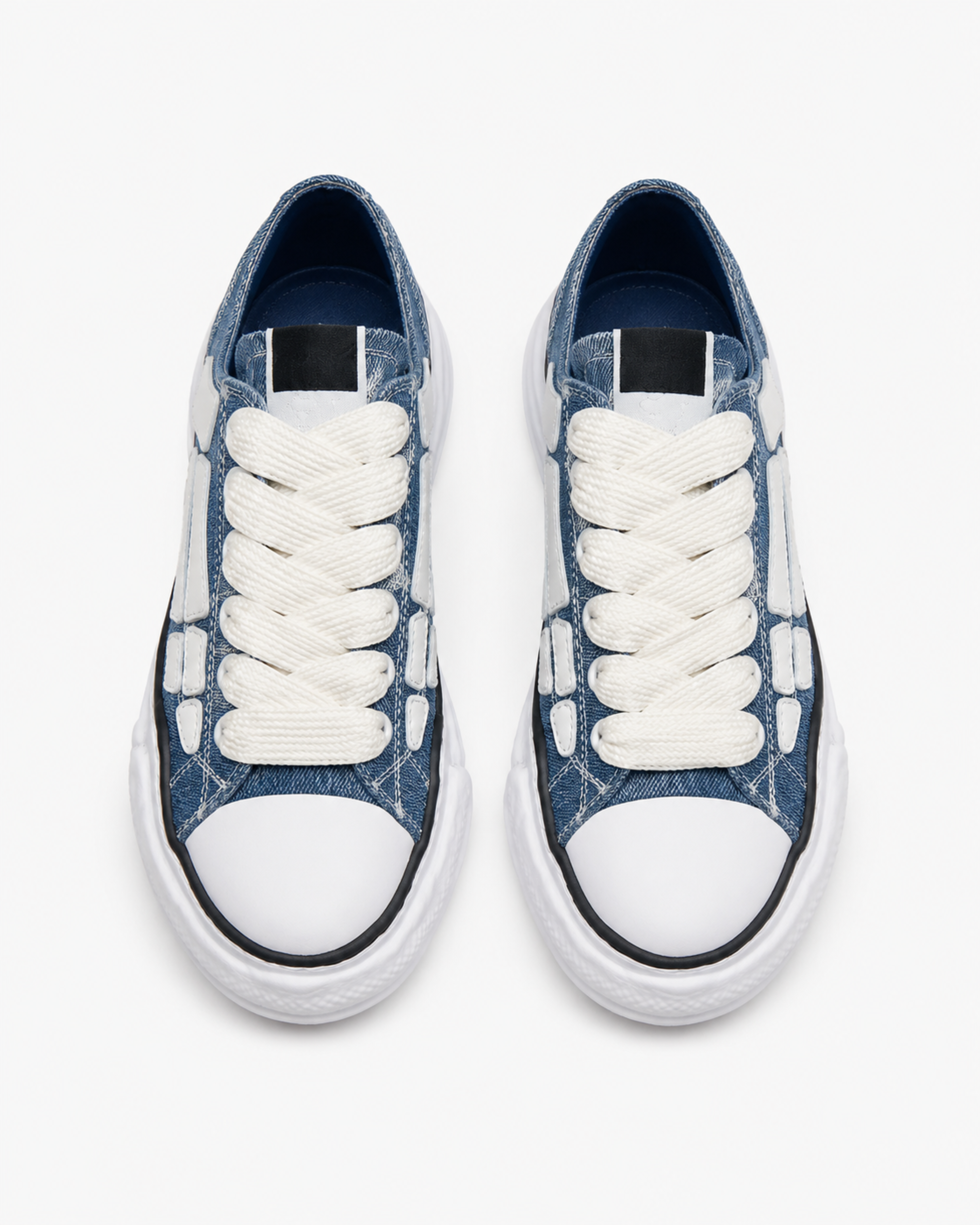 Skeleton Denim Chunky Sneaker - Blue