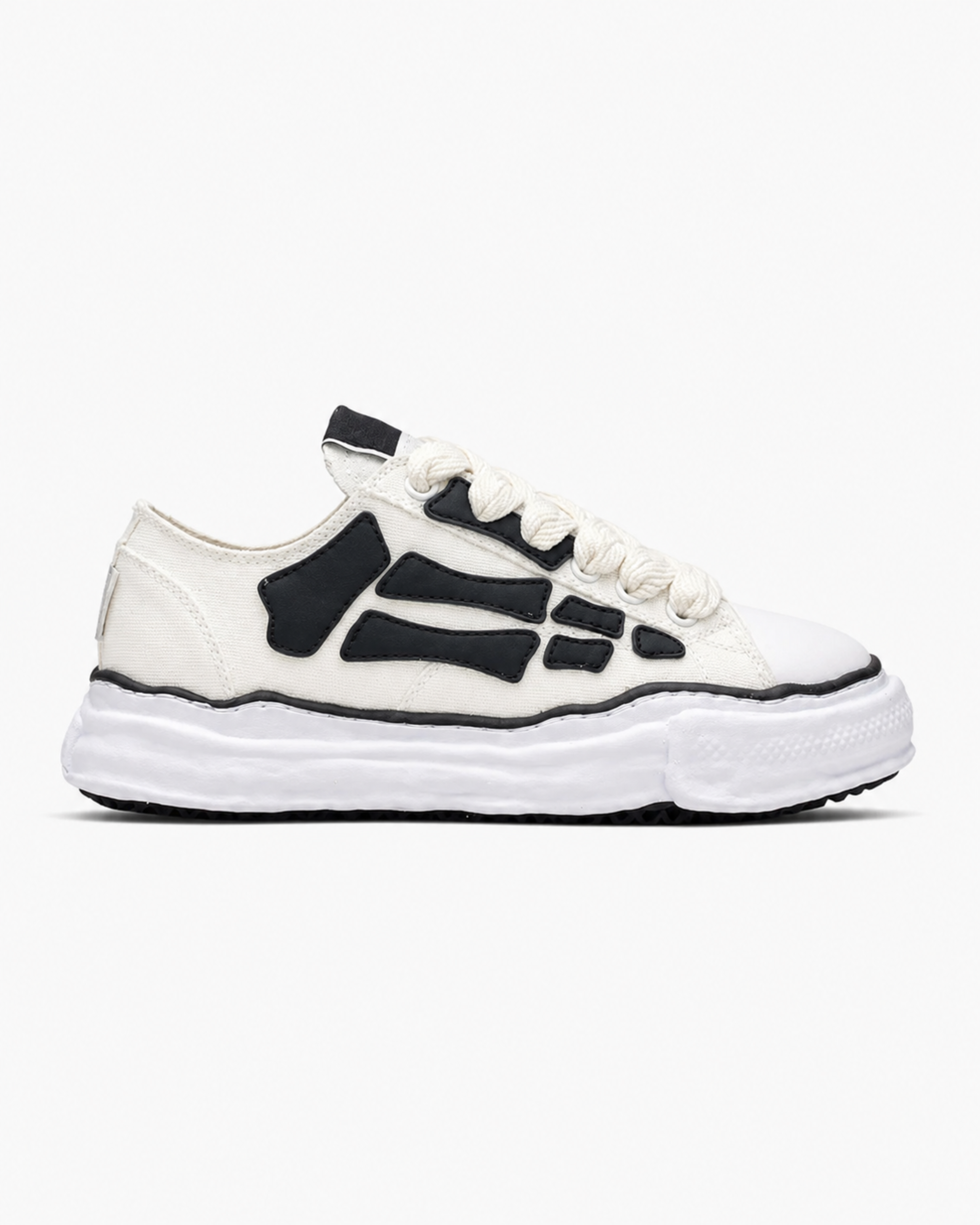 Skeleton Denim Chunky Sneaker - White