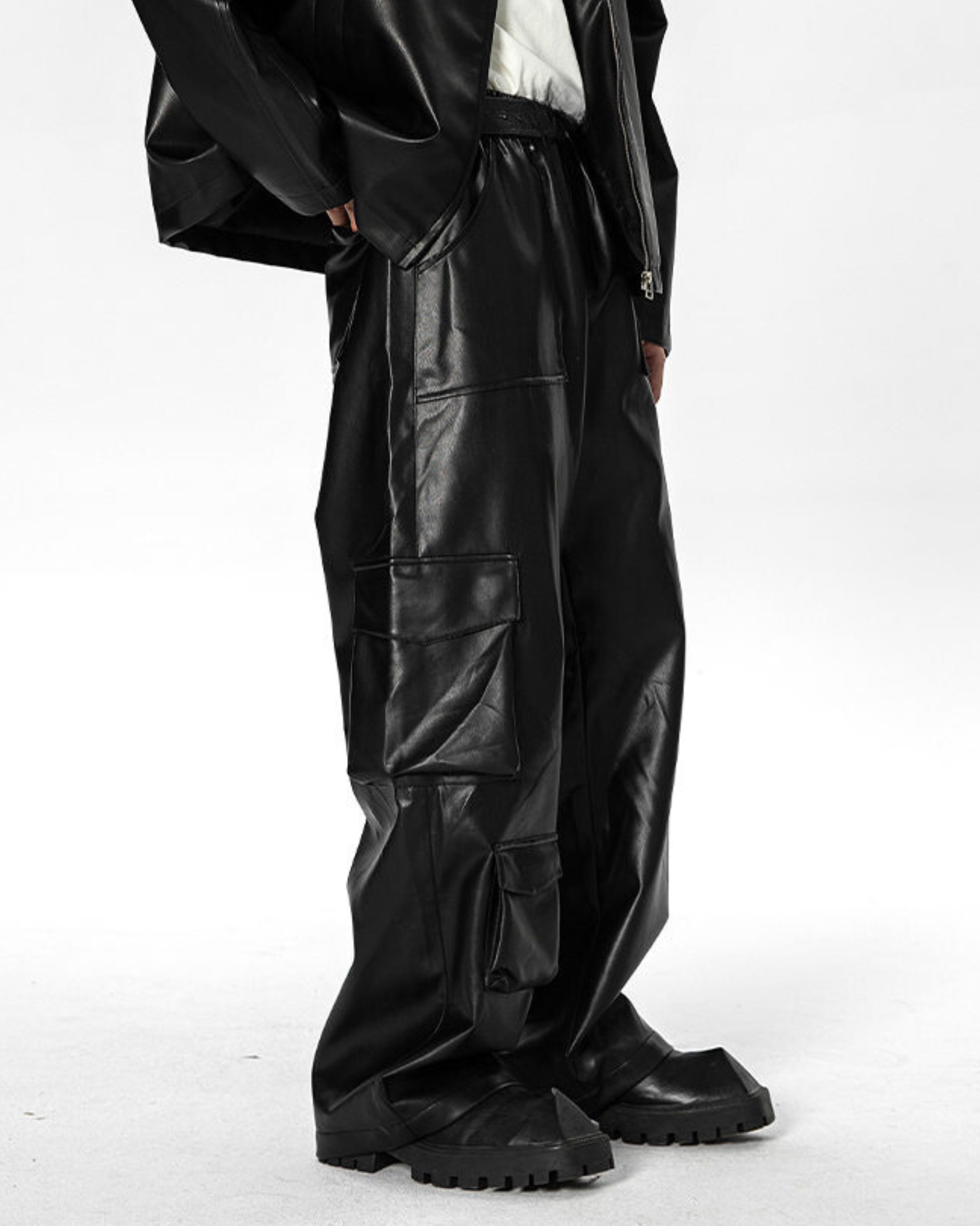 Leather Cargo Pants