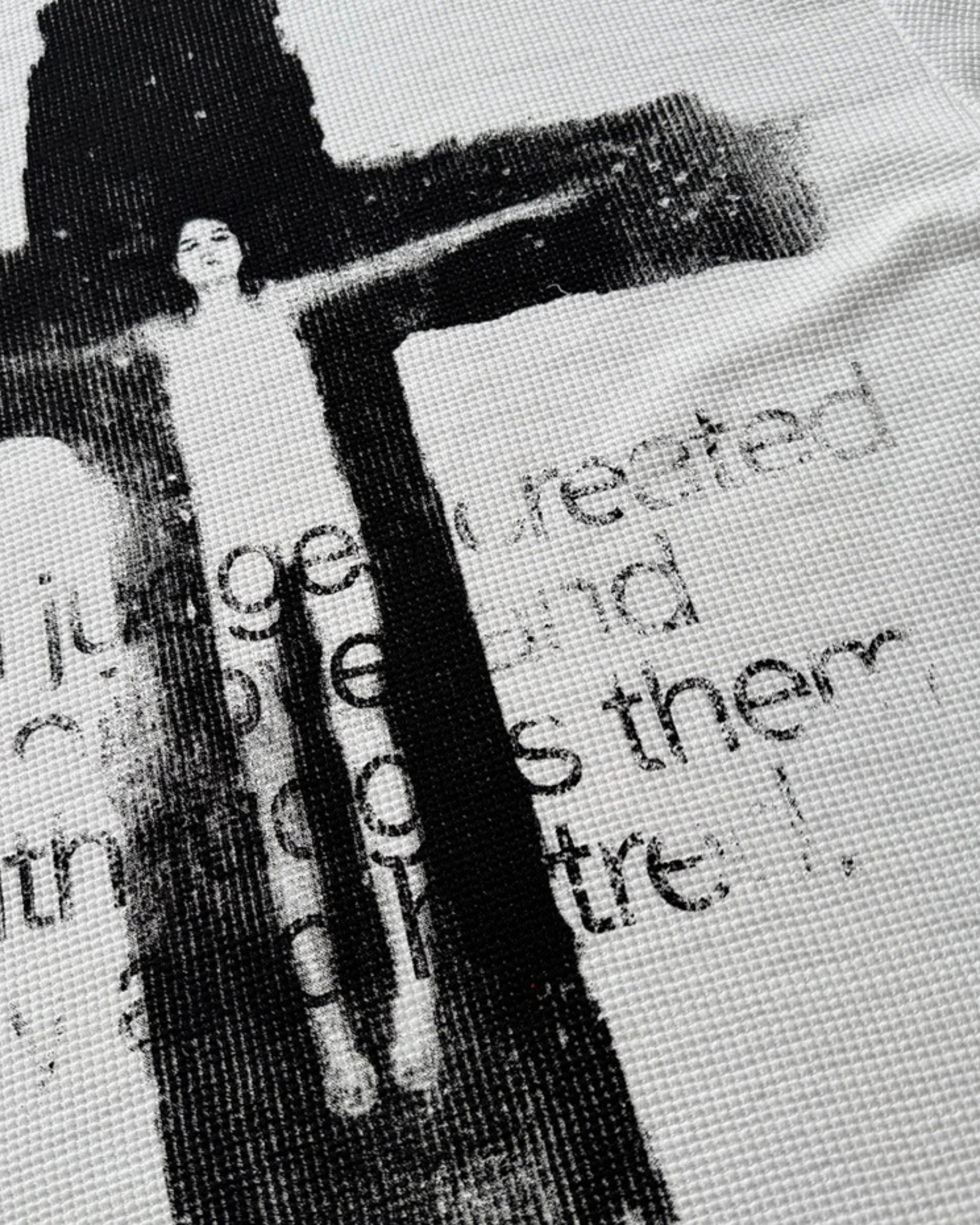 Cross Relic Studded Tee - White