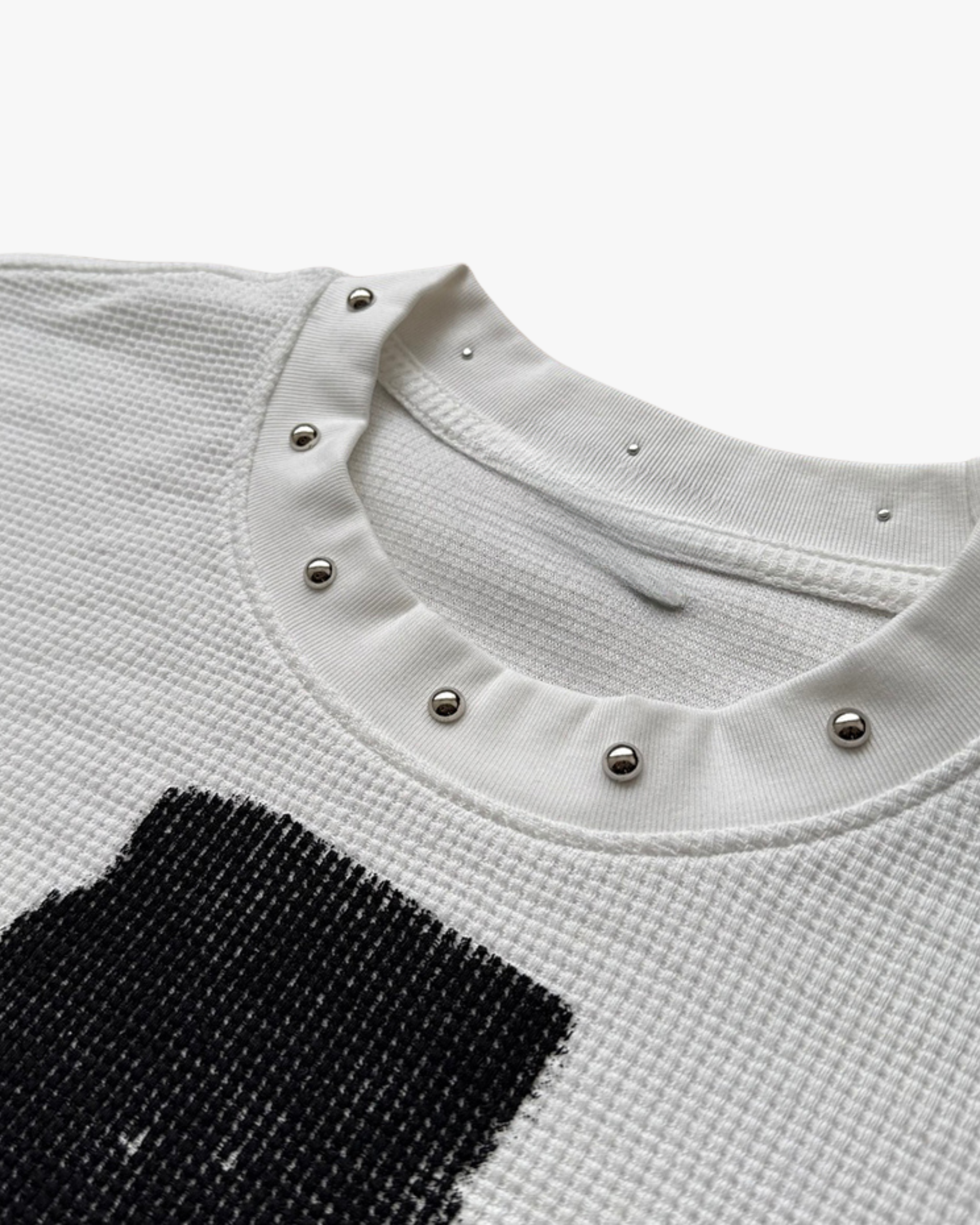Cross Relic Studded Tee - White