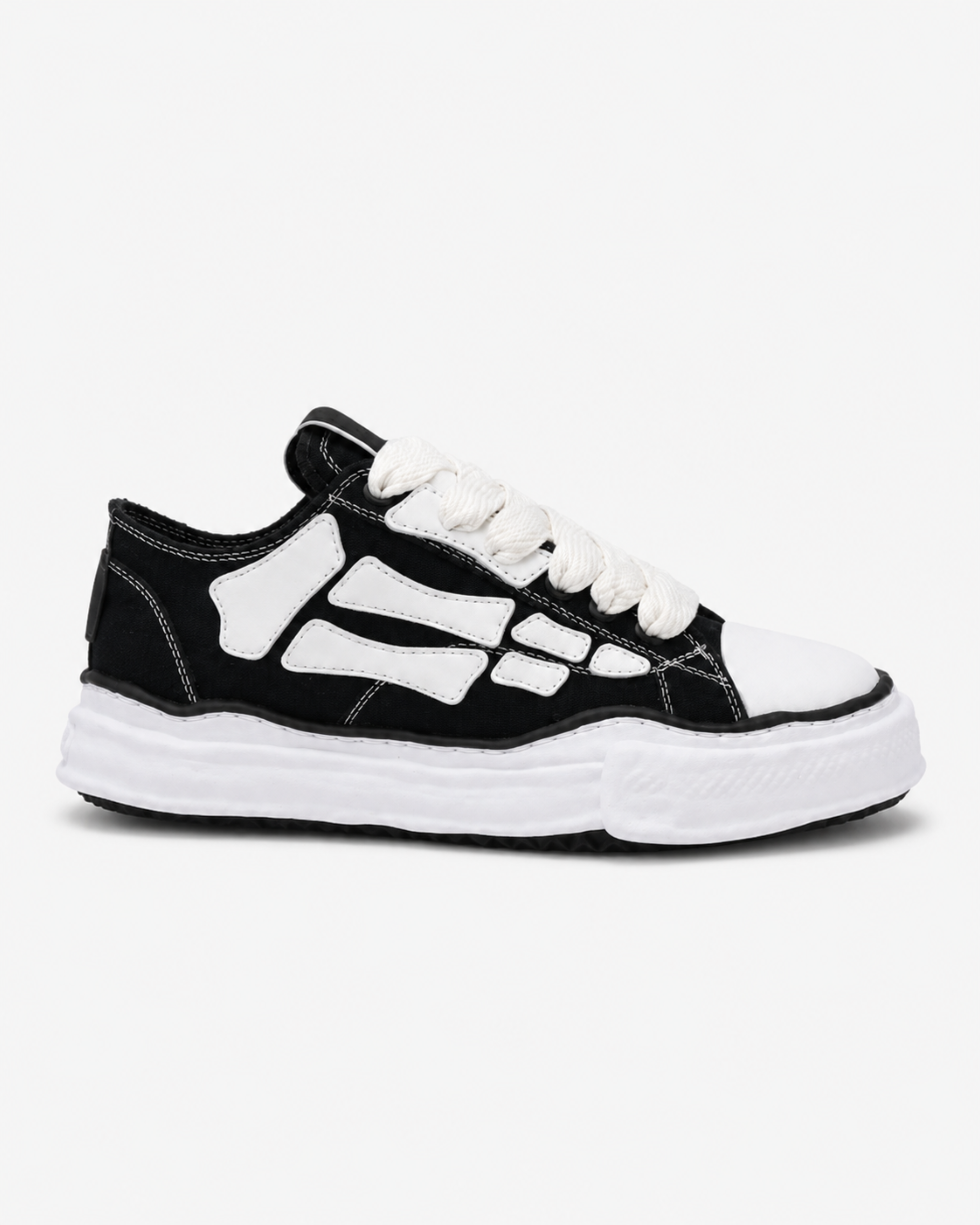 Skeleton Denim Chunky Sneaker - Black