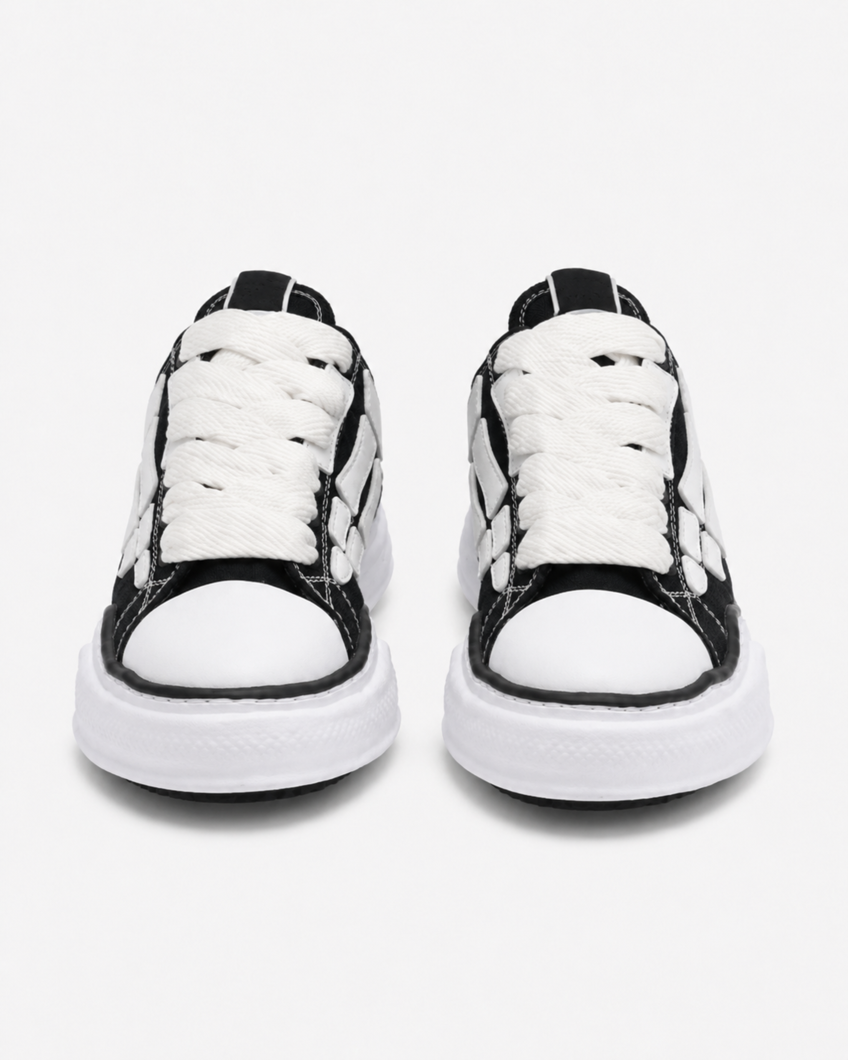 Skeleton Denim Chunky Sneaker - Black