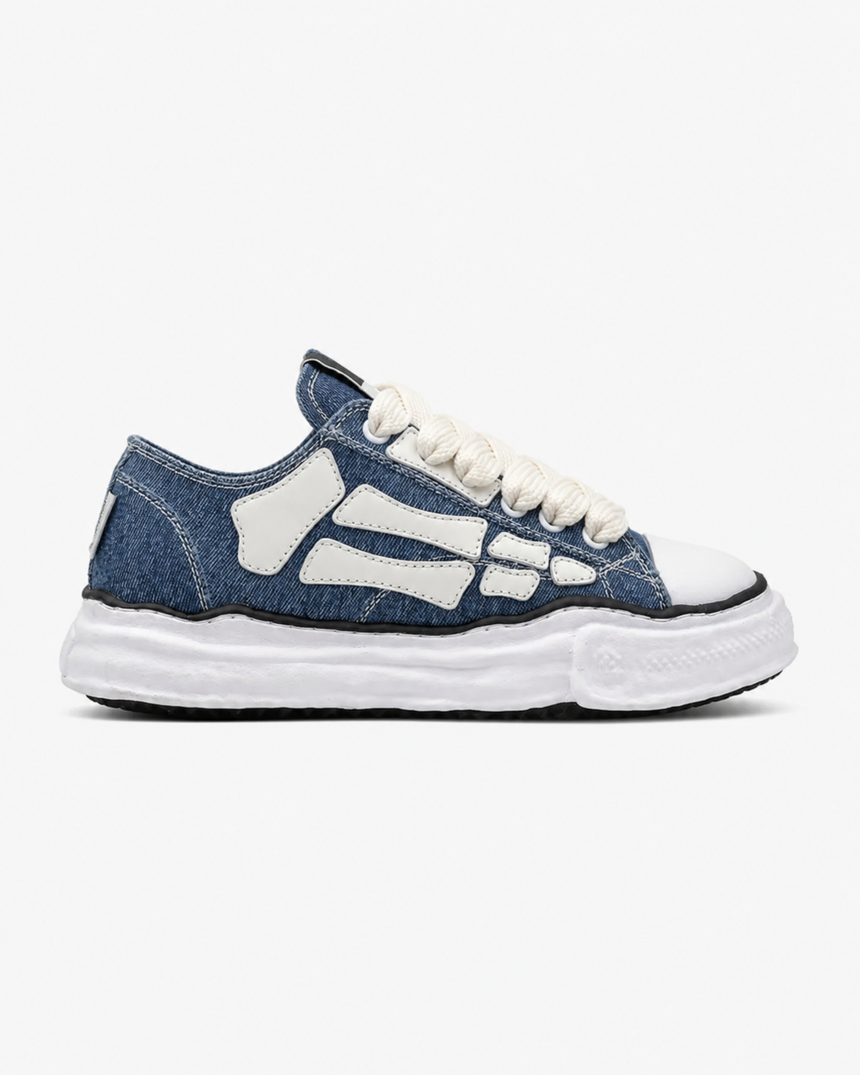 Skeleton Denim Chunky Sneaker - Blue