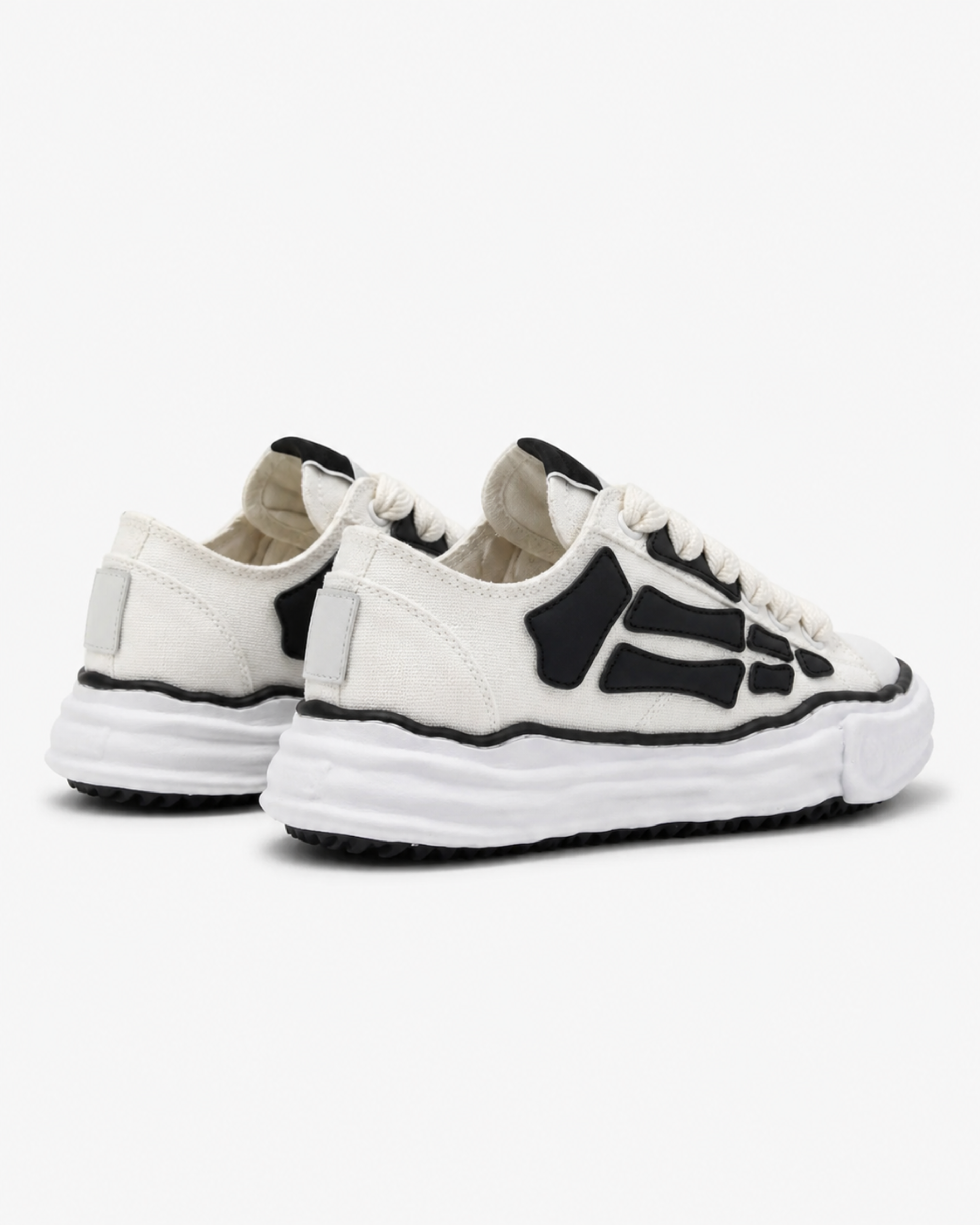 Skeleton Denim Chunky Sneaker - White