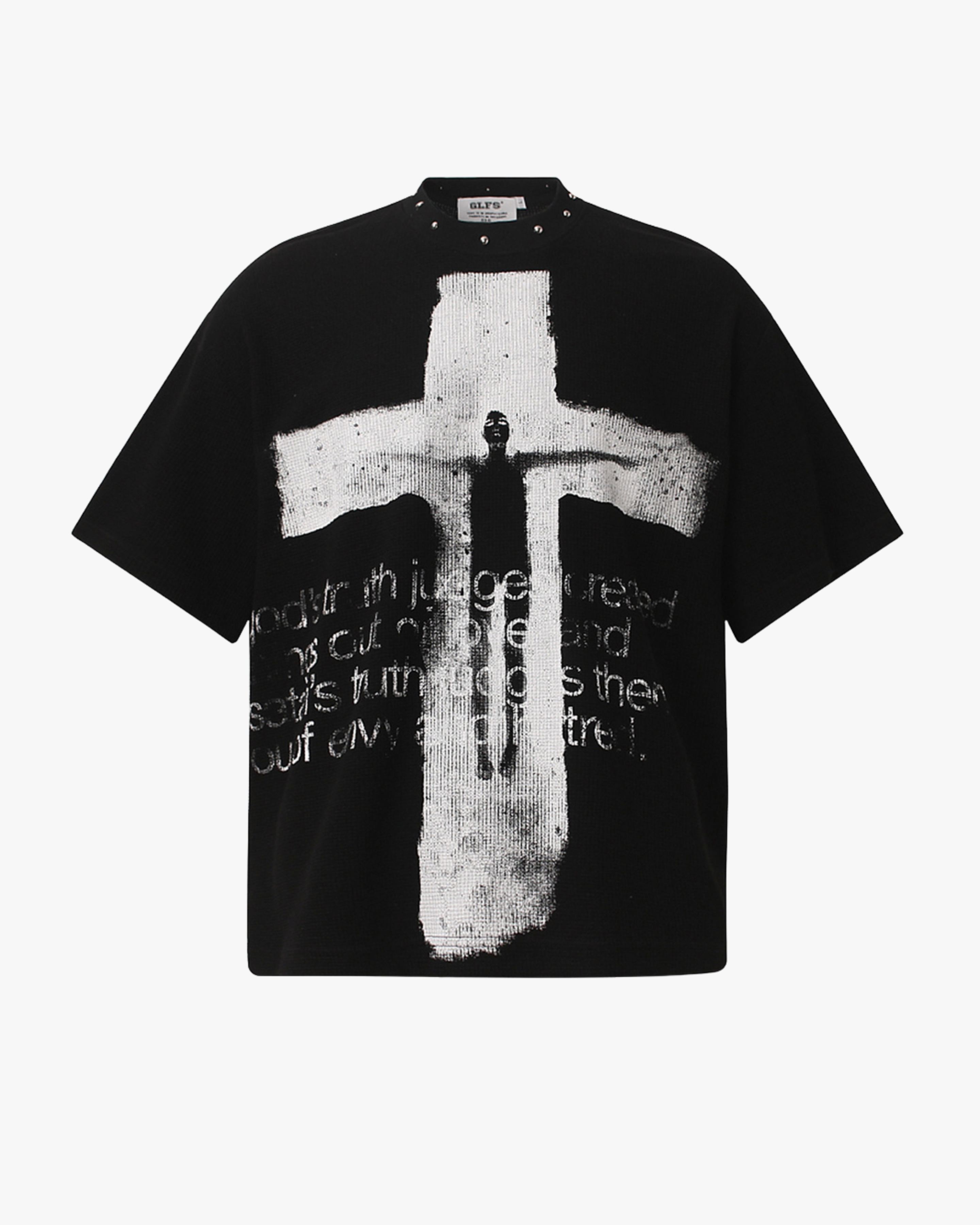 Cross Relic Studded Tee - Black